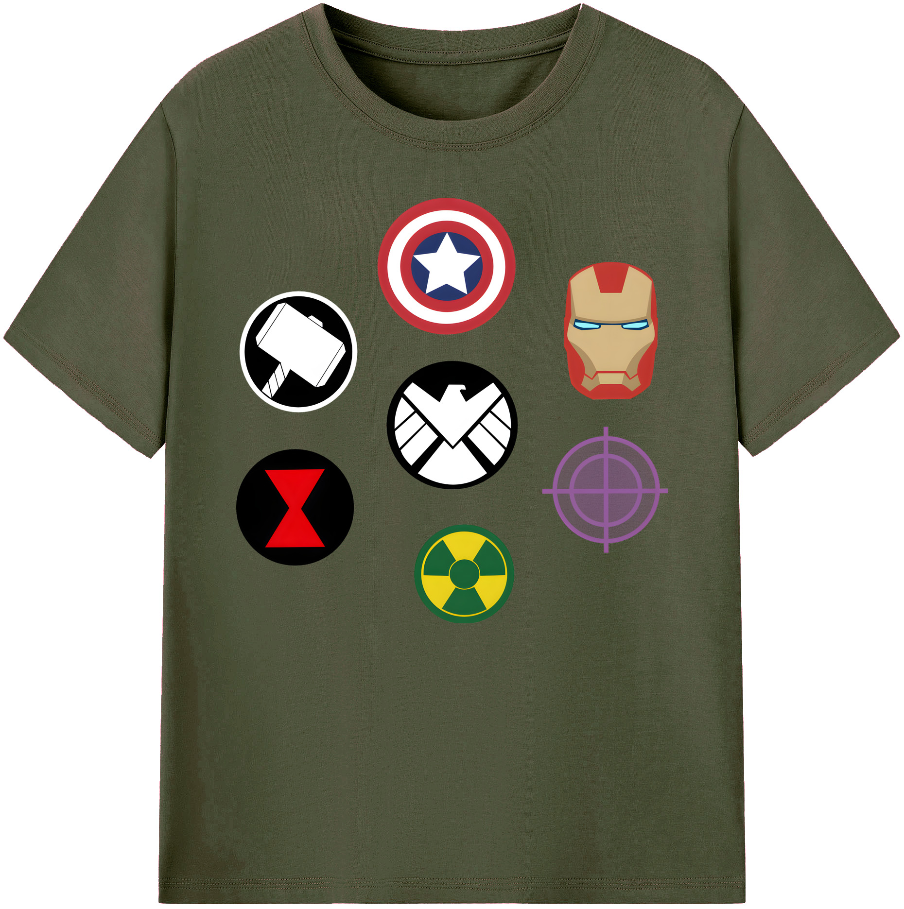 （画像用） アベンジャーズ The Avengers 綿100％ メンズ半袖Tシャツ｜肌触りやわらか＆通気性